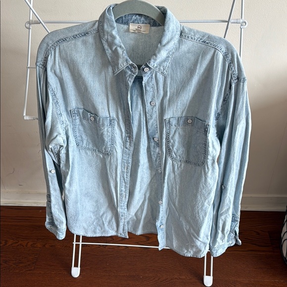 Ag Adriano Goldschmied Tops - AG Adriano Goldschmied Sky Blue Denim Shirt
